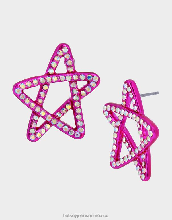 Betsey Johnson joyas mujer F00V354 tachuelas de estrellas kitsch kidult rosa