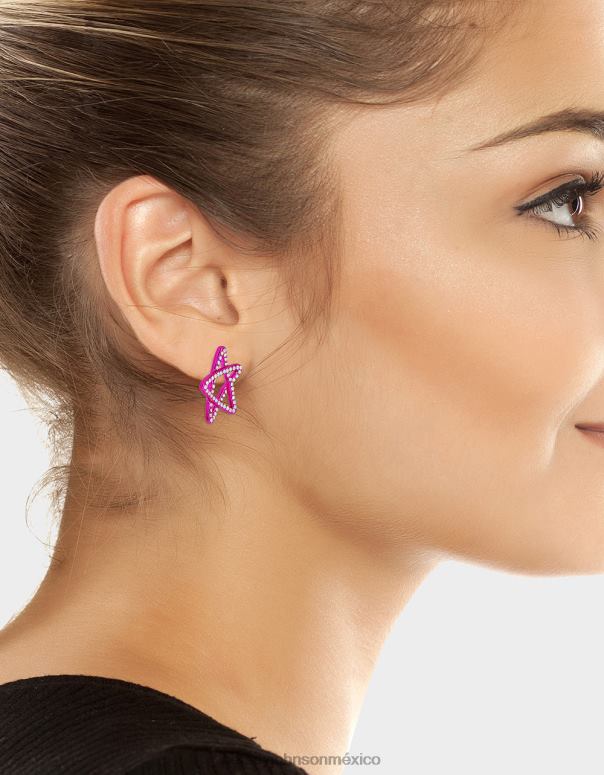 Betsey Johnson joyas mujer F00V354 tachuelas de estrellas kitsch kidult rosa
