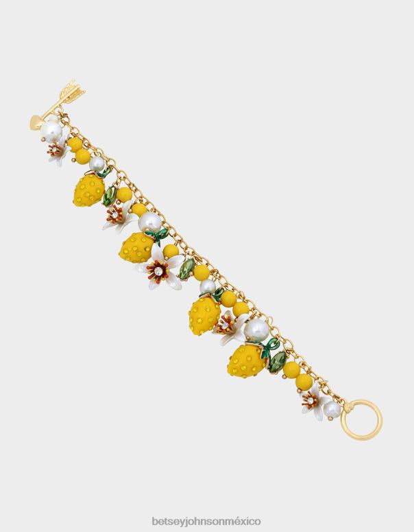 Betsey Johnson joyas mujer F00V316 pulsera temblorosa con gota de limón amarillo