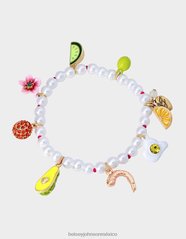 Betsey Johnson joyas mujer F00V353 pulsera elástica con dije de brunch multi