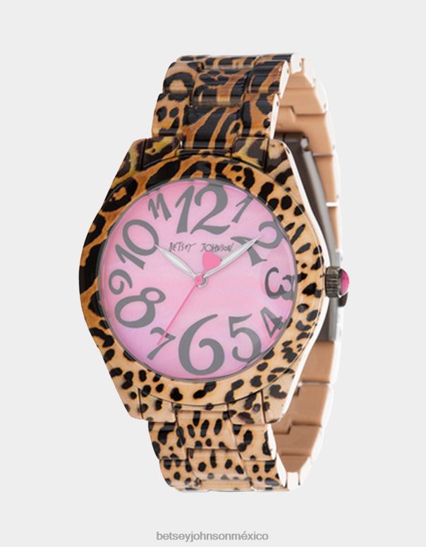 Betsey Johnson joyas mujer F00V344 reloj betsey amante del tiempo leopardo