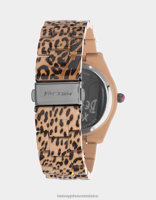 Betsey Johnson joyas mujer F00V344 reloj betsey amante del tiempo leopardo