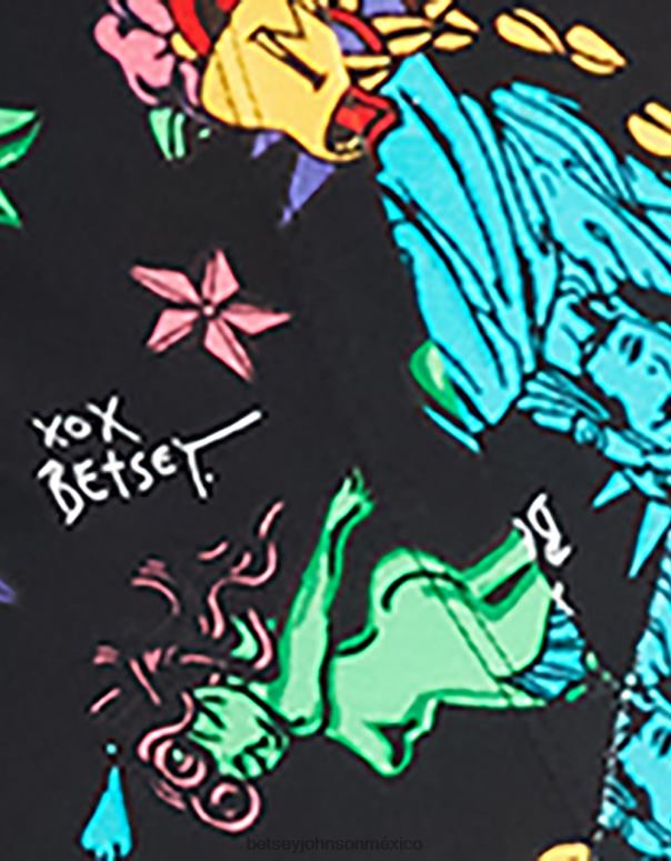 Betsey Johnson ropa mujer F00V287 80th bash segunda piel legging tatuaje tatuaje pri