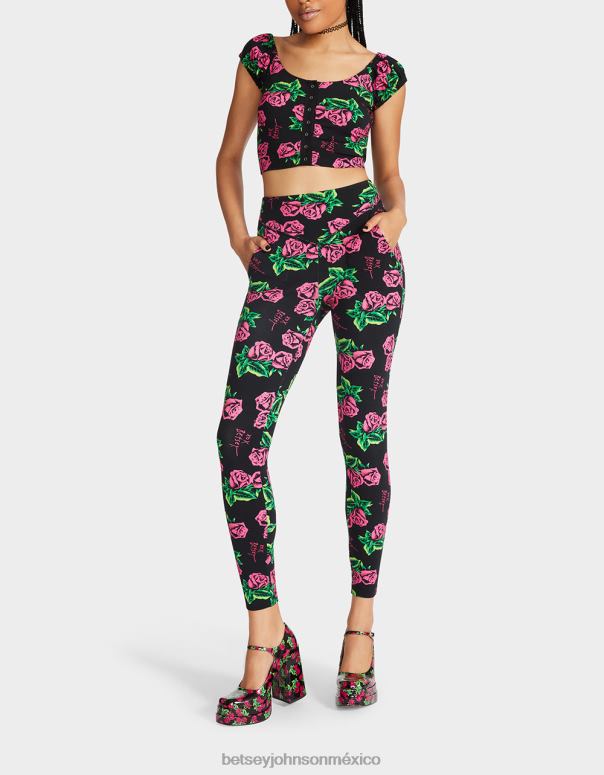 Betsey Johnson ropa mujer F00V306 legging 80th bash segunda piel rosa