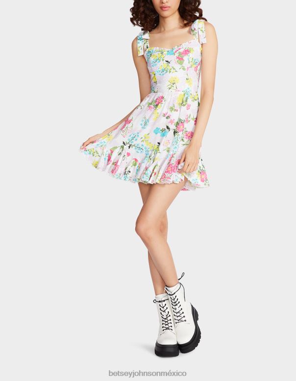 Betsey Johnson ropa mujer F00V265 vestido corto tulluah blanco