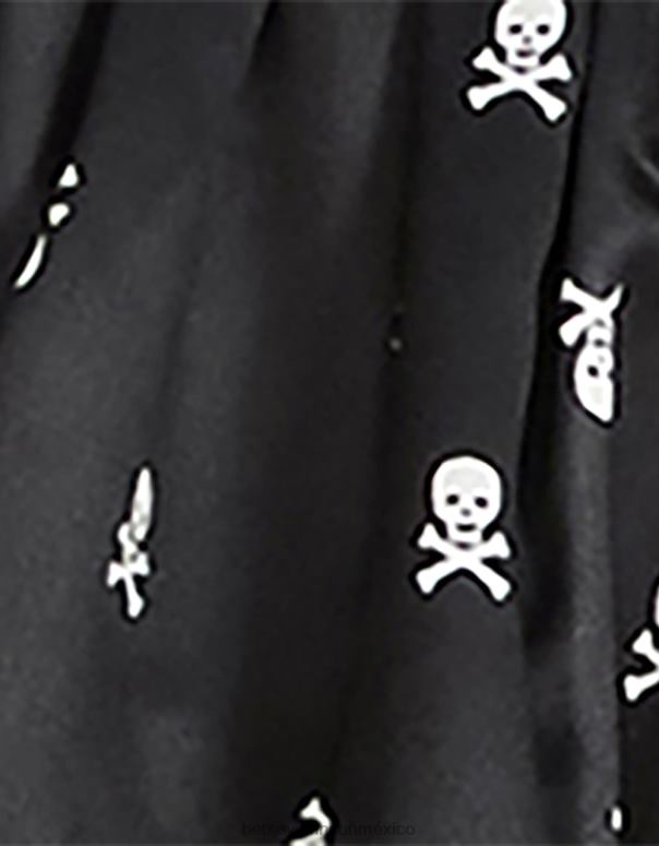 Betsey Johnson ropa mujer F00V277 mameluco de calavera negro