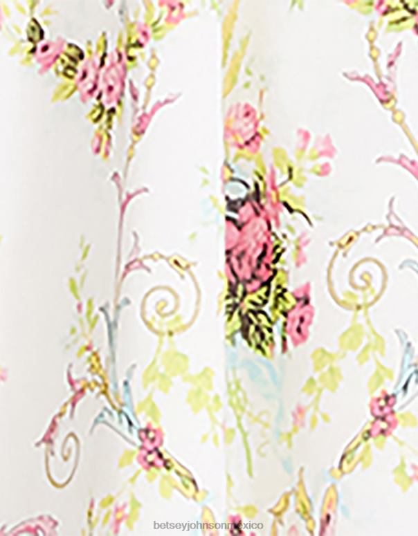Betsey Johnson ropa mujer F00V280 vestido largo vine and dine blanco