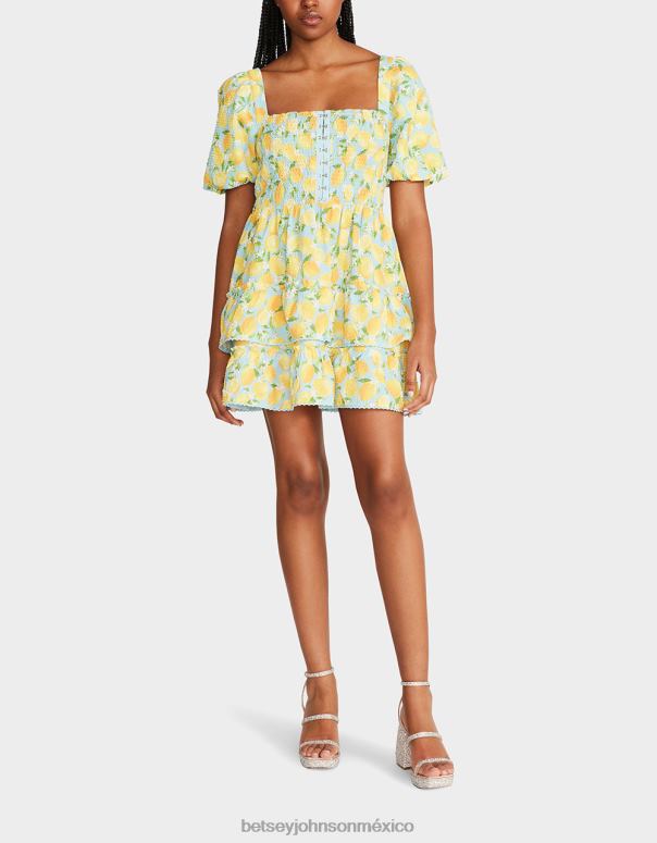 Betsey Johnson ropa mujer F00V283 mini vestido haley azul