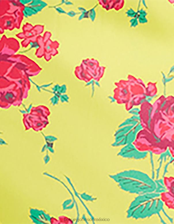 Betsey Johnson ropa mujer F00V284 vestido midi con rosas pintadas cal