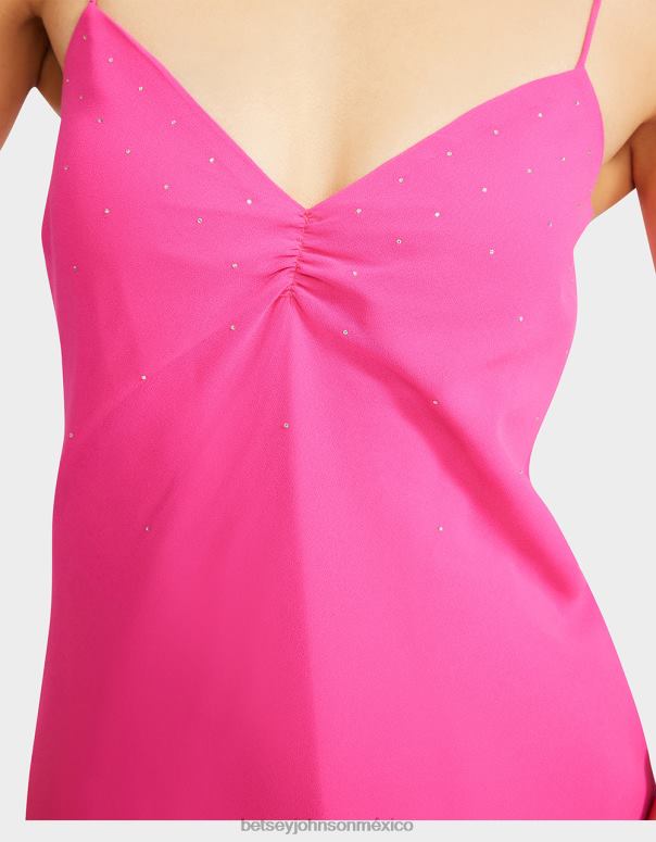 Betsey Johnson ropa mujer F00V301 un poco de vestido bling bling rosa