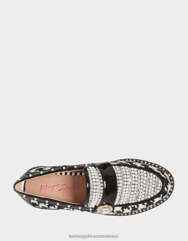 Betsey Johnson zapatos mujer F00V118 mariam blanco negro