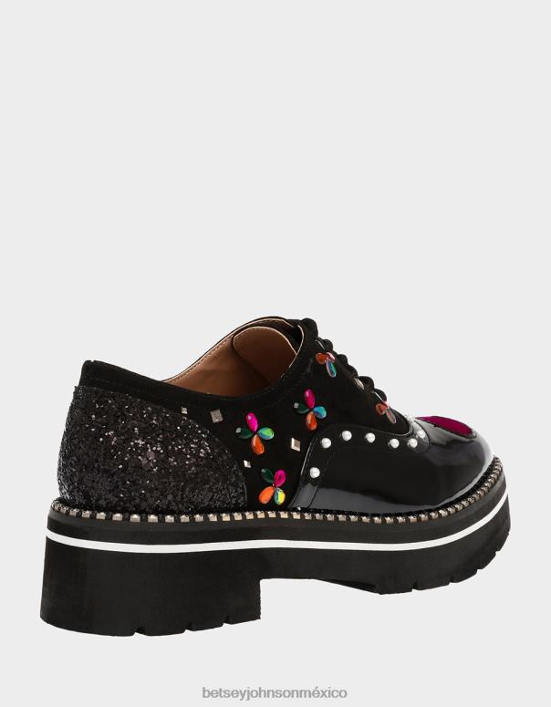 Betsey Johnson zapatos mujer F00V167 pixie negro multi