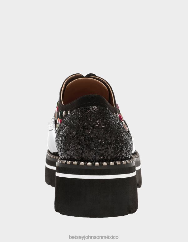 Betsey Johnson zapatos mujer F00V167 pixie negro multi