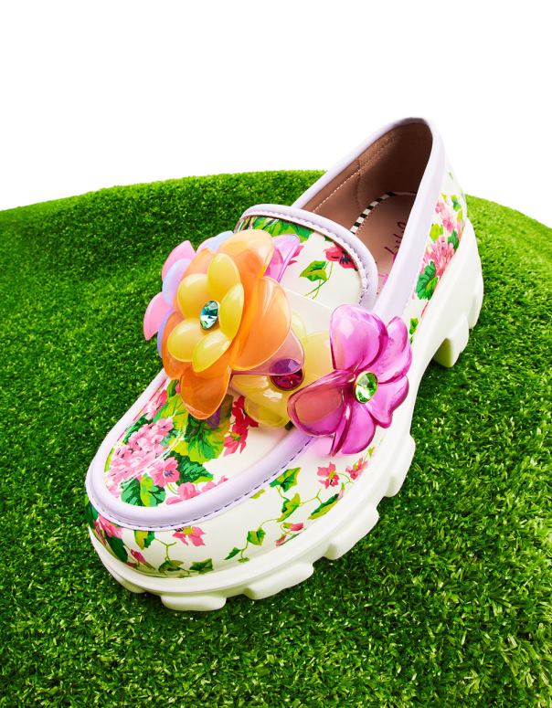 Betsey Johnson zapatos mujer F00V53 vino floral multi