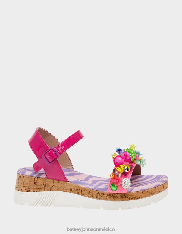 Betsey Johnson zapatos niños F00V164 franco rosa multi