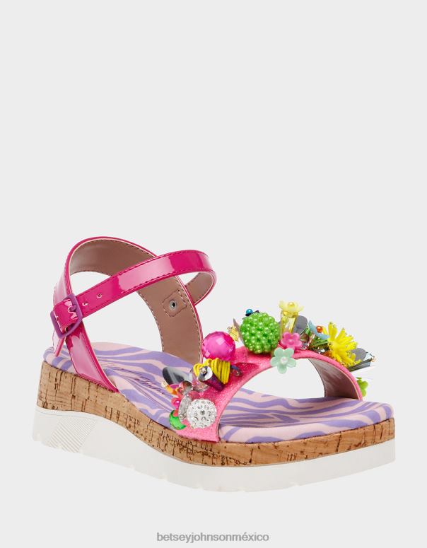 Betsey Johnson zapatos niños F00V164 franco rosa multi