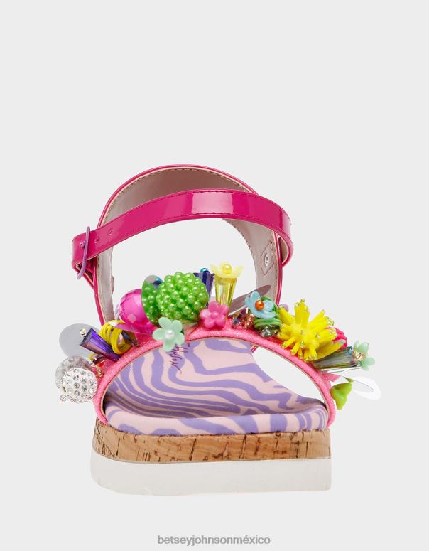 Betsey Johnson zapatos niños F00V164 franco rosa multi