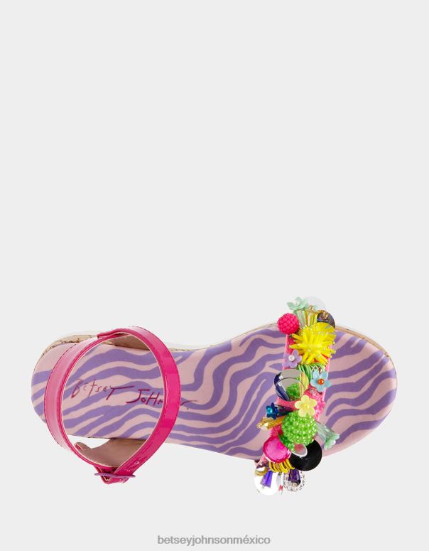 Betsey Johnson zapatos niños F00V164 franco rosa multi