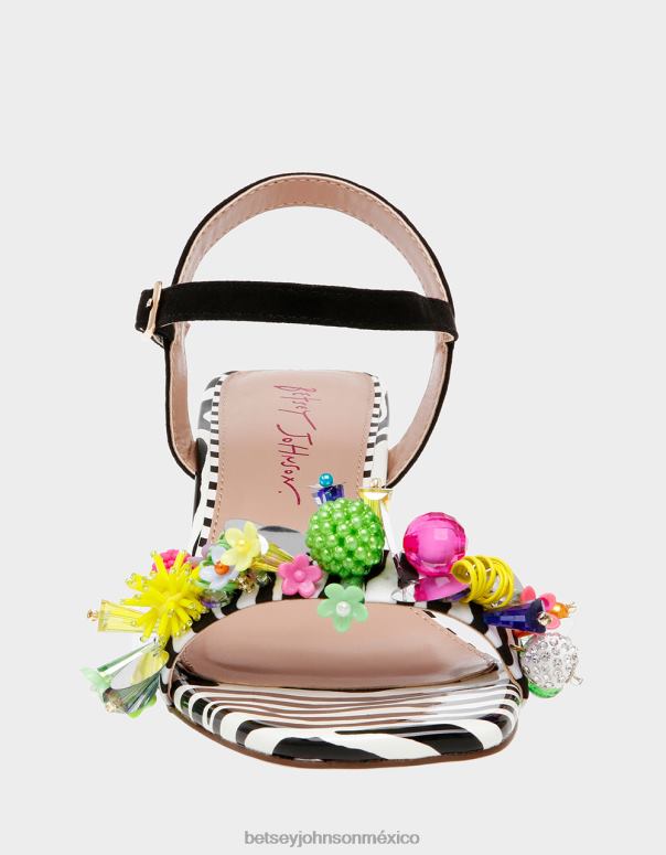 Betsey Johnson zapatos mujer F00V106 jayleene negro multi