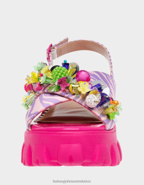 Betsey Johnson zapatos mujer F00V107 franco rosa multi