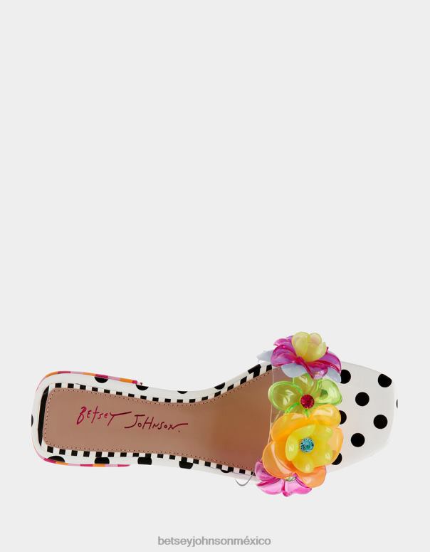 Betsey Johnson zapatos mujer F00V114 periodista negro/lunares/lunares