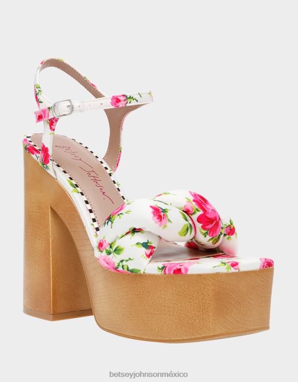 Betsey Johnson zapatos mujer F00V120 mandé multi blanco