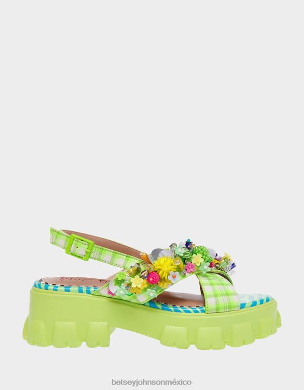 Betsey Johnson zapatos mujer F00V125 franco multi verde