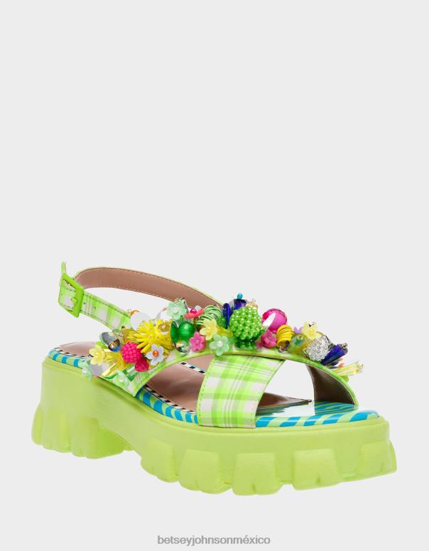 Betsey Johnson zapatos mujer F00V125 franco multi verde