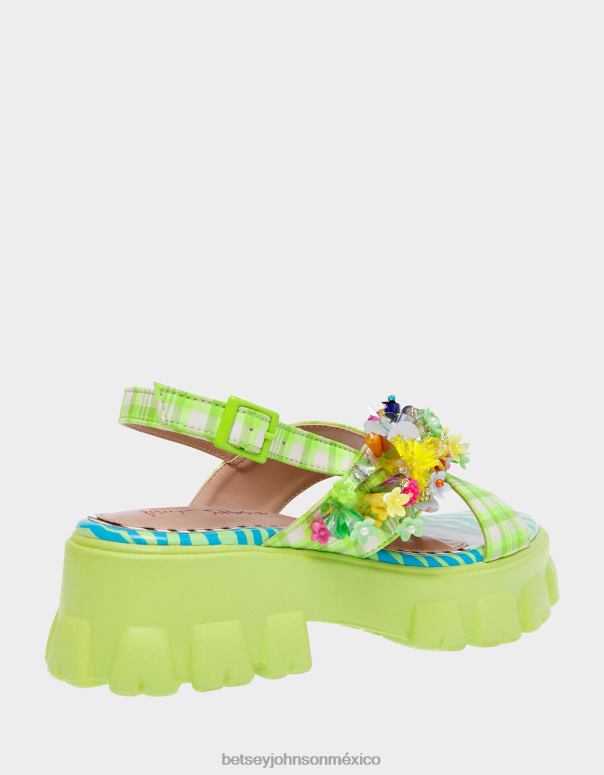 Betsey Johnson zapatos mujer F00V125 franco multi verde