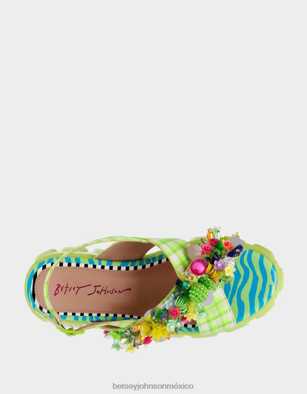 Betsey Johnson zapatos mujer F00V125 franco multi verde