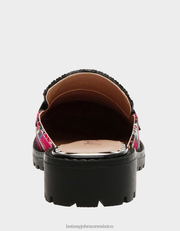 Betsey Johnson zapatos mujer F00V31 ronín cuadros rojos