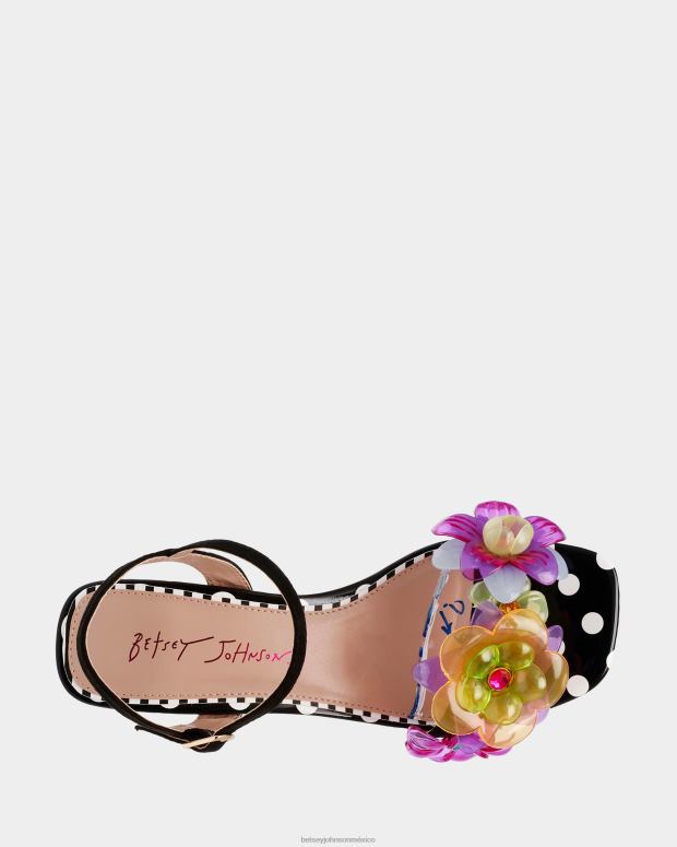 Betsey Johnson zapatos mujer F00V57 punto negro multi