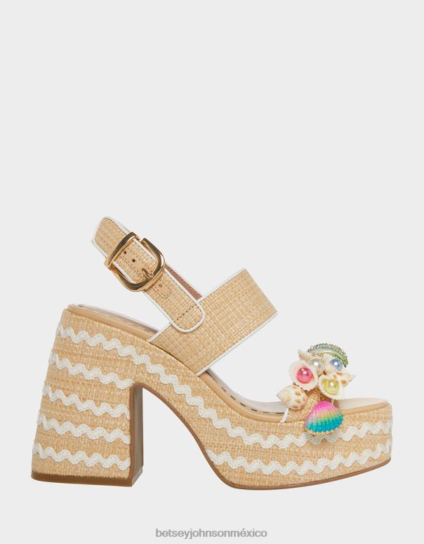 Betsey Johnson zapatos mujer F00V67 Shelly múltiples naturales