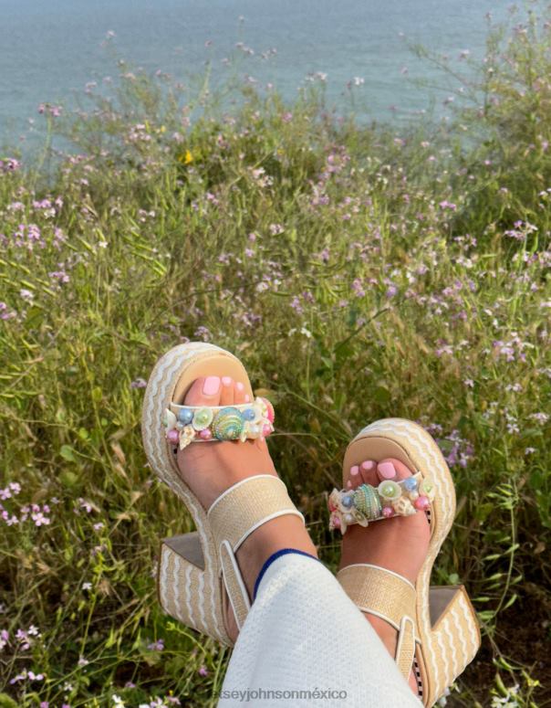 Betsey Johnson zapatos mujer F00V67 Shelly múltiples naturales