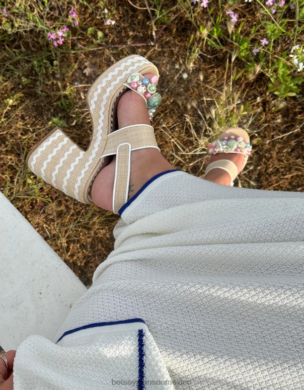 Betsey Johnson zapatos mujer F00V67 Shelly múltiples naturales