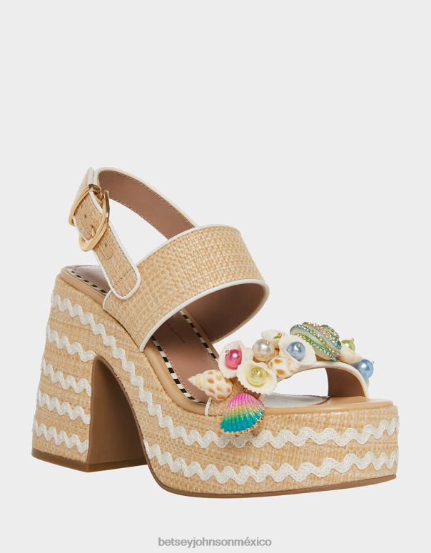 Betsey Johnson zapatos mujer F00V67 Shelly múltiples naturales