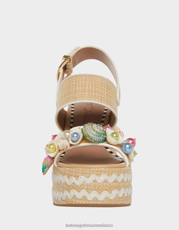 Betsey Johnson zapatos mujer F00V67 Shelly múltiples naturales
