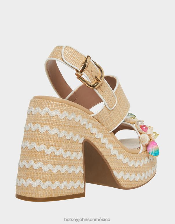 Betsey Johnson zapatos mujer F00V67 Shelly múltiples naturales