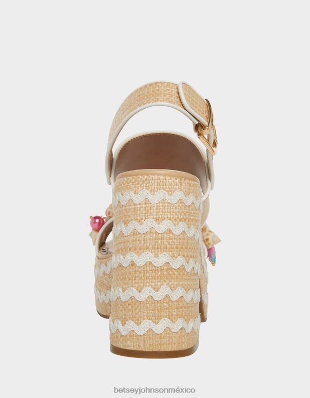 Betsey Johnson zapatos mujer F00V67 Shelly múltiples naturales
