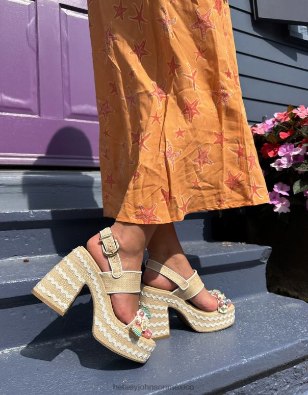 Betsey Johnson zapatos mujer F00V67 Shelly múltiples naturales