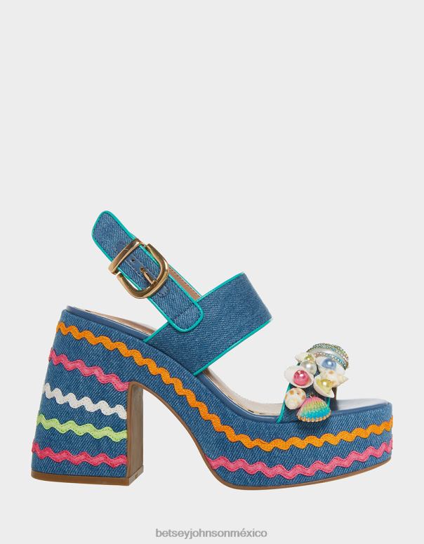 Betsey Johnson zapatos mujer F00V88 Shelly mezclilla multi