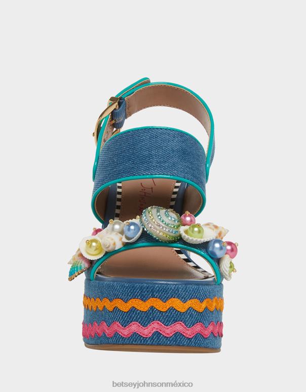Betsey Johnson zapatos mujer F00V88 Shelly mezclilla multi