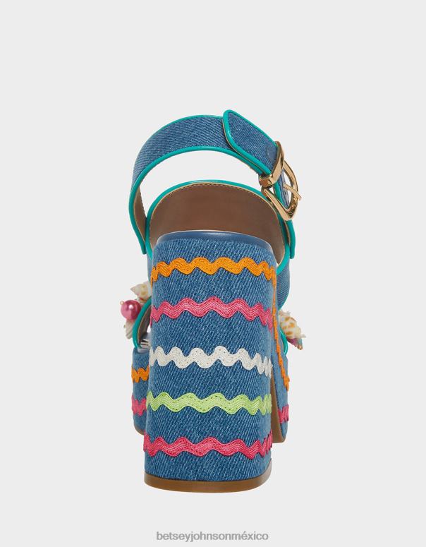 Betsey Johnson zapatos mujer F00V88 Shelly mezclilla multi