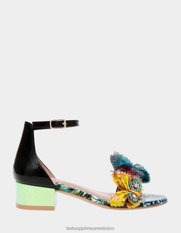 Betsey Johnson zapatos niños F00V103 Pipi negro multi