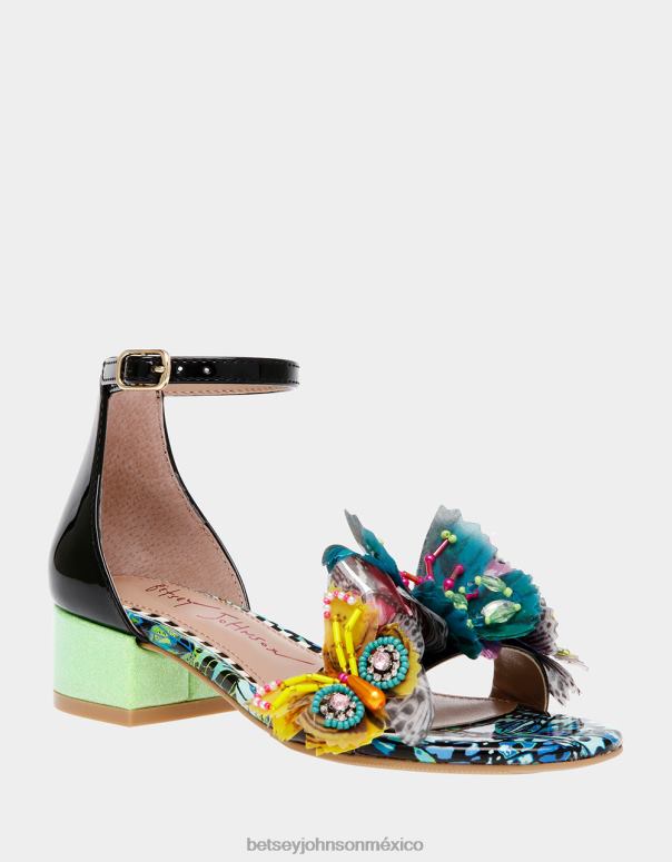 Betsey Johnson zapatos niños F00V103 Pipi negro multi