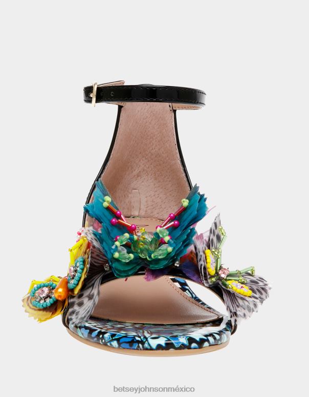 Betsey Johnson zapatos niños F00V103 Pipi negro multi