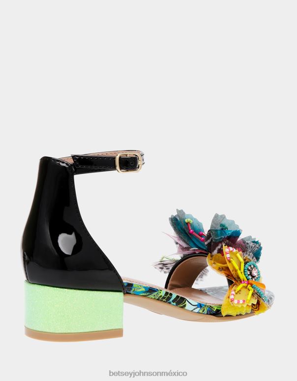 Betsey Johnson zapatos niños F00V103 Pipi negro multi