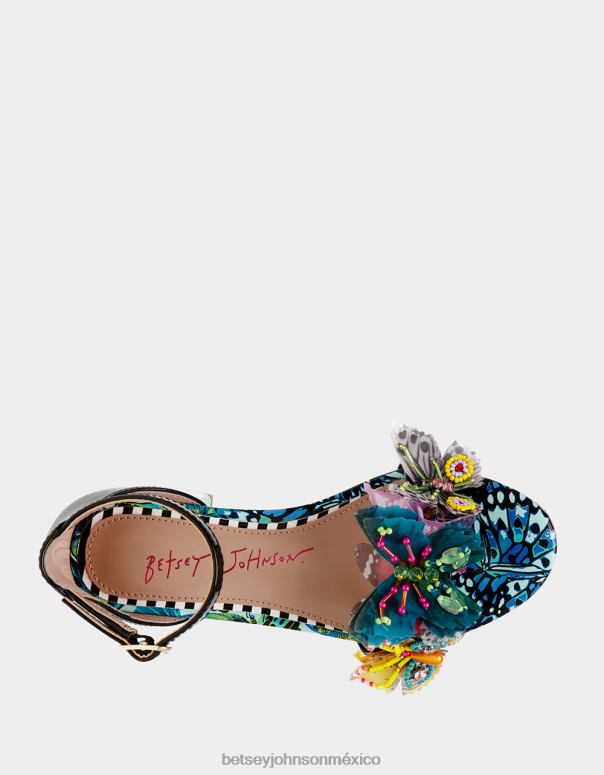 Betsey Johnson zapatos niños F00V103 Pipi negro multi
