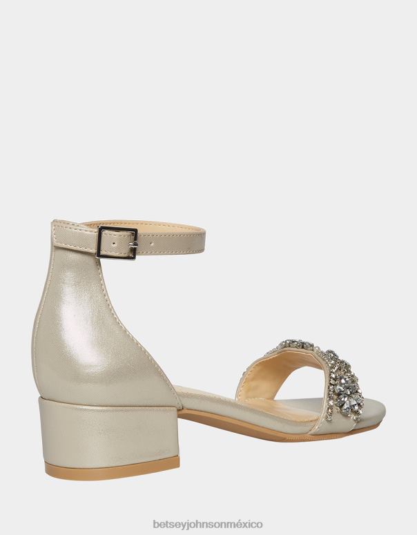 Betsey Johnson zapatos niños F00V197 mel plata