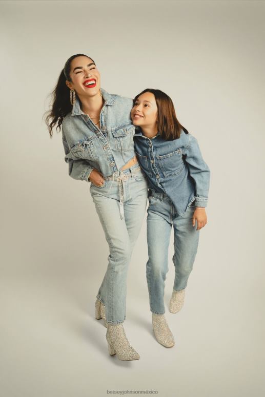 Betsey Johnson zapatos niños F00V23 Cady plata